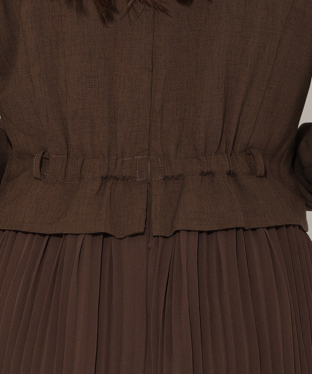 アンドクチュール「ジャケットレイヤードプリーツワンピース」|ワンピース|