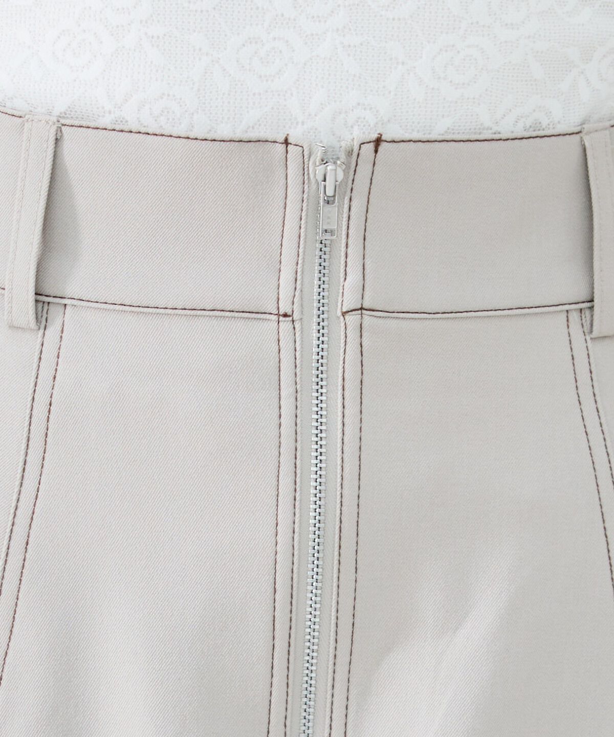 REDYAZEL「バイカラーステッチフレアミニスカート」|フレア|