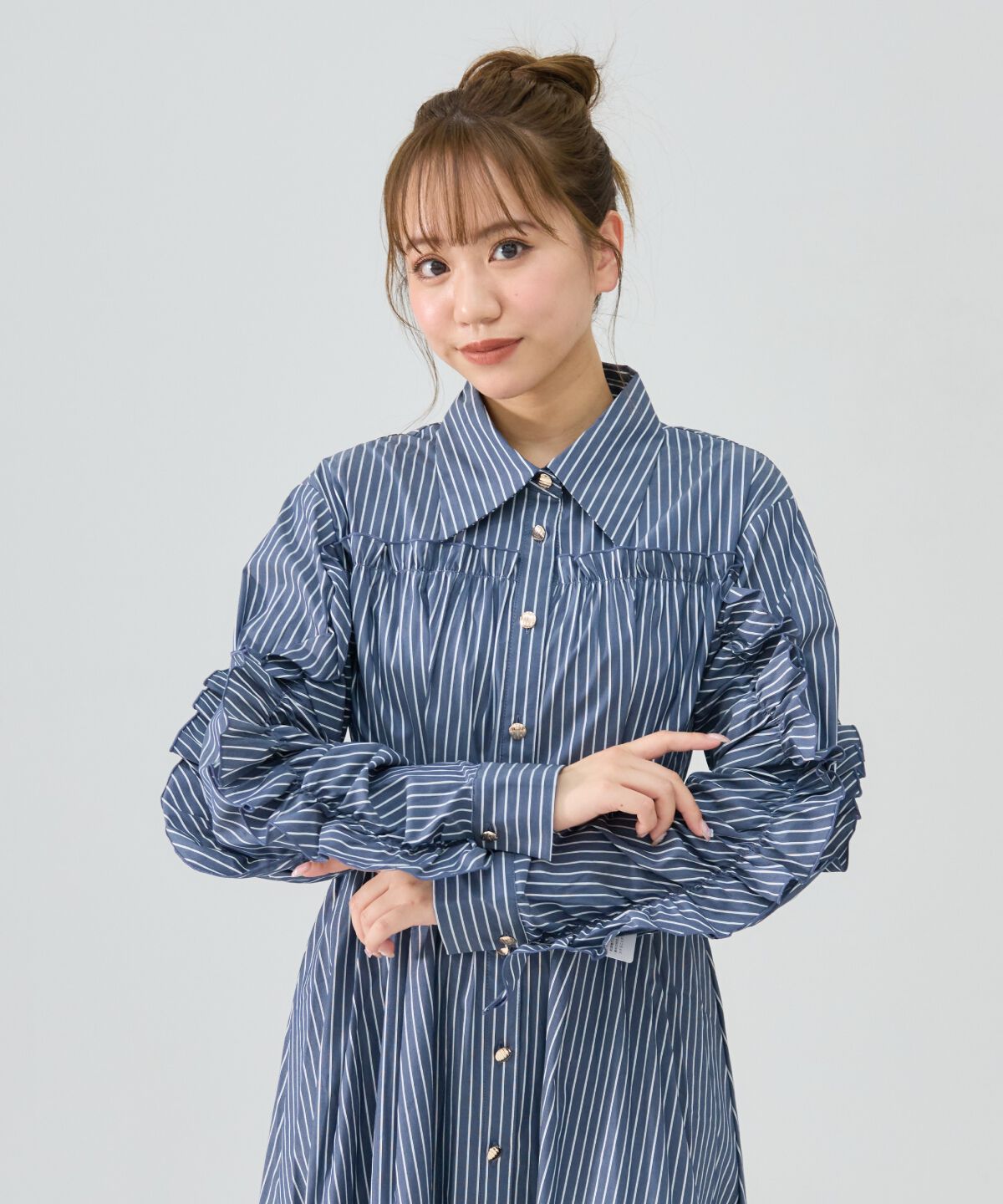 REDYAZEL「フリルシャツワンピース」|ワンピース|