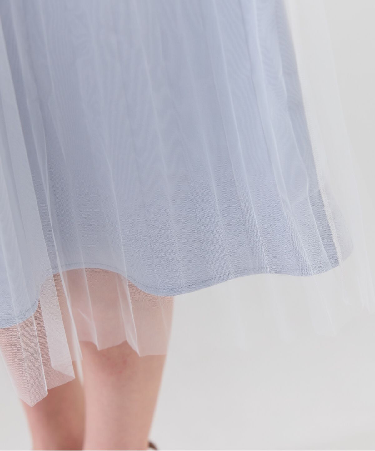 REDYAZEL「ツイル&times;チュールプリーツワンピース」|ワンピース|