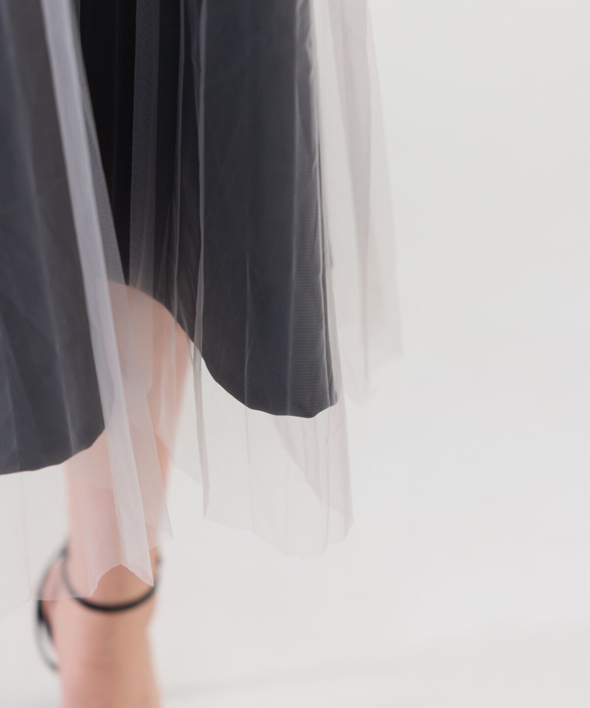 REDYAZEL「ツイル&times;チュールプリーツワンピース」|ワンピース|