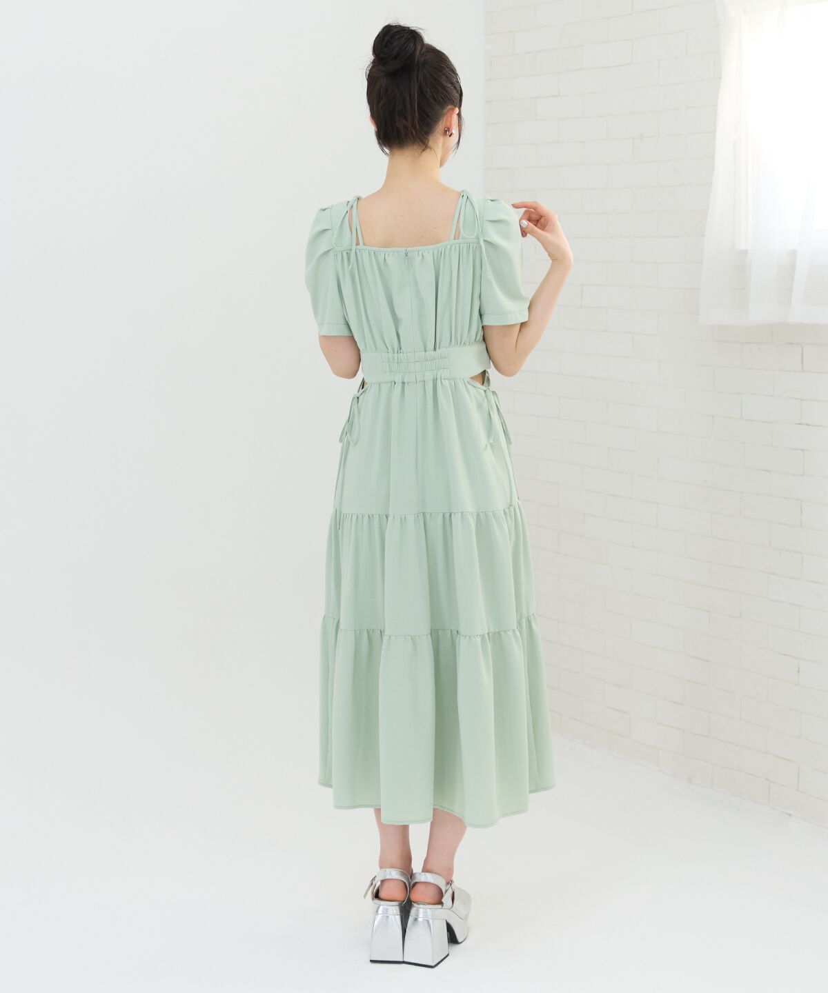 REDYAZEL「サイドリボンカットティアードワンピース」|ワンピース|