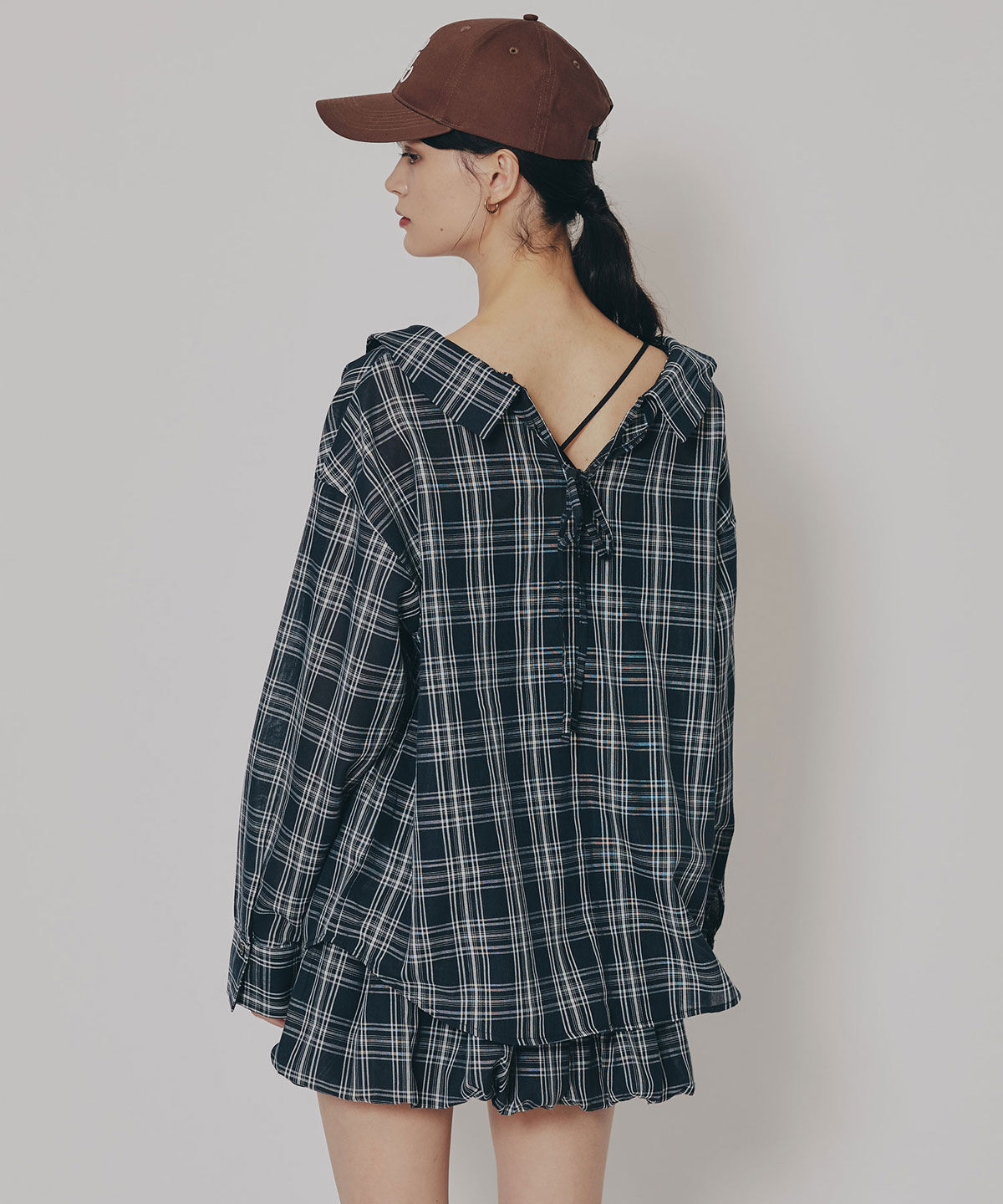 REDYAZEL「マルチWAYチェックブラウス&times;バルーンスカートセットアップ」|ワンピース|