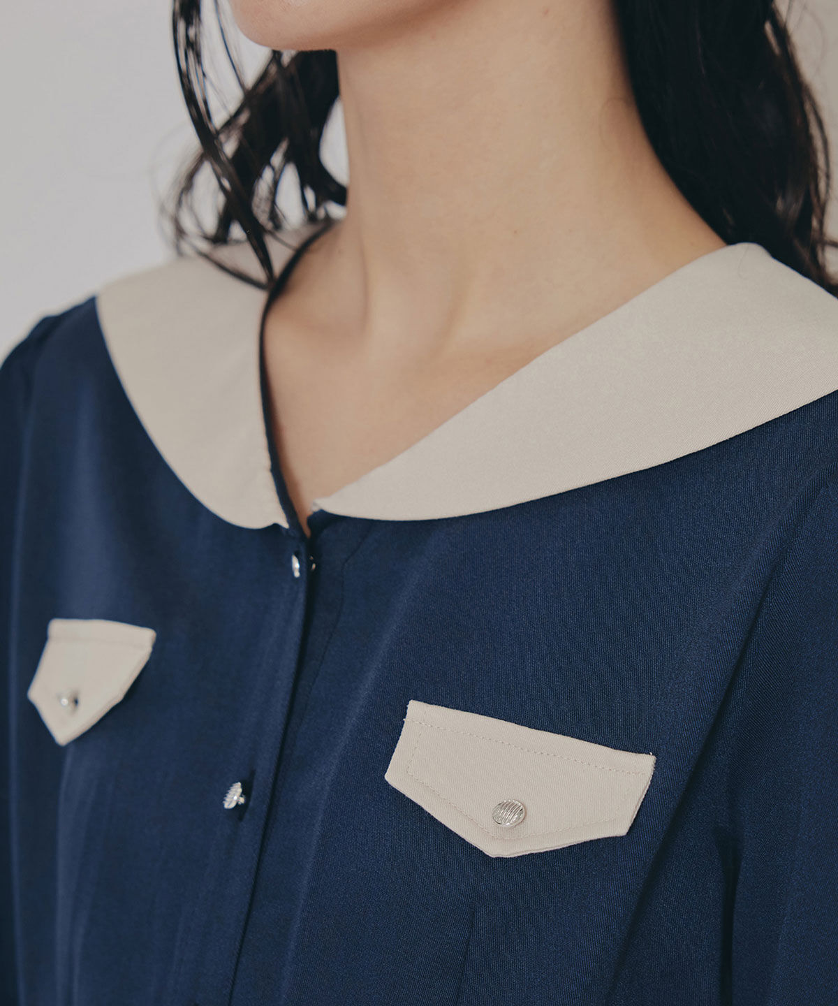 REDYAZEL「BIGセーラーカラーロングワンピース」|ワンピース|