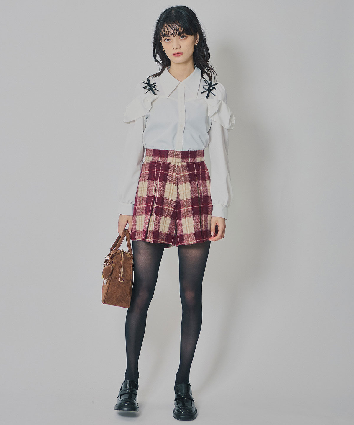 REDYAZEL「チェックタックショートパンツ」|キュロット|