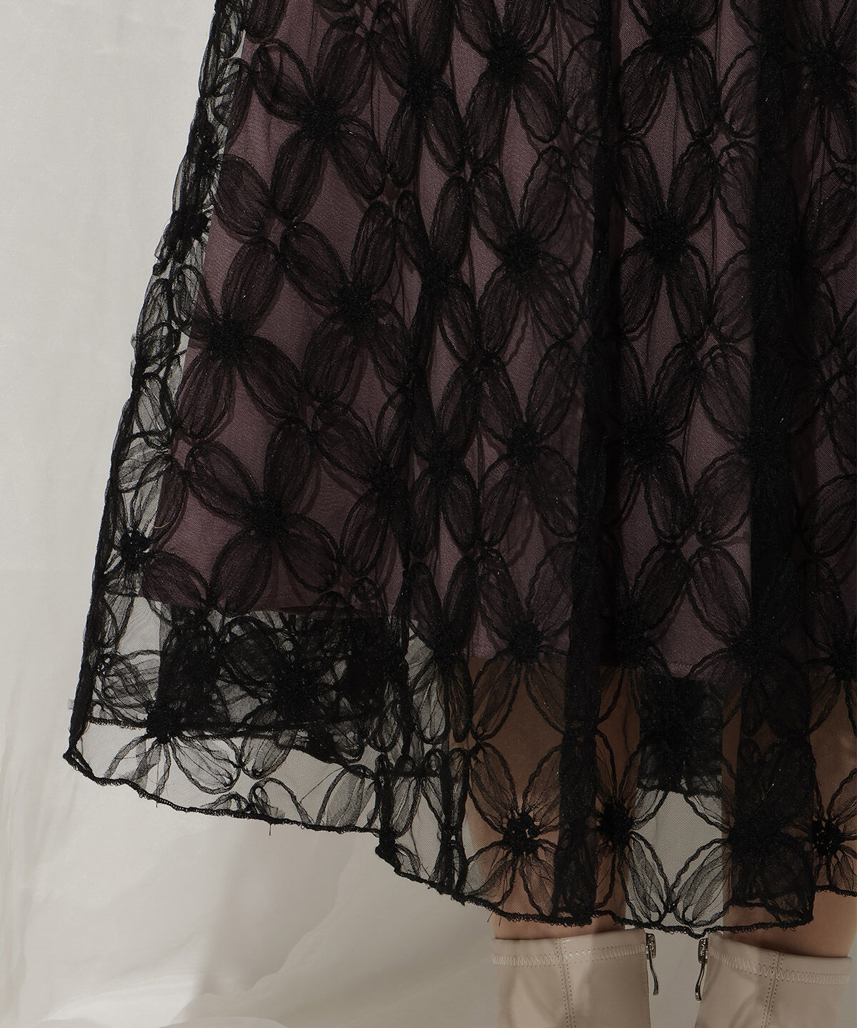 WILLSELECTION「フラワーチュールフレアスカート」|フレア|