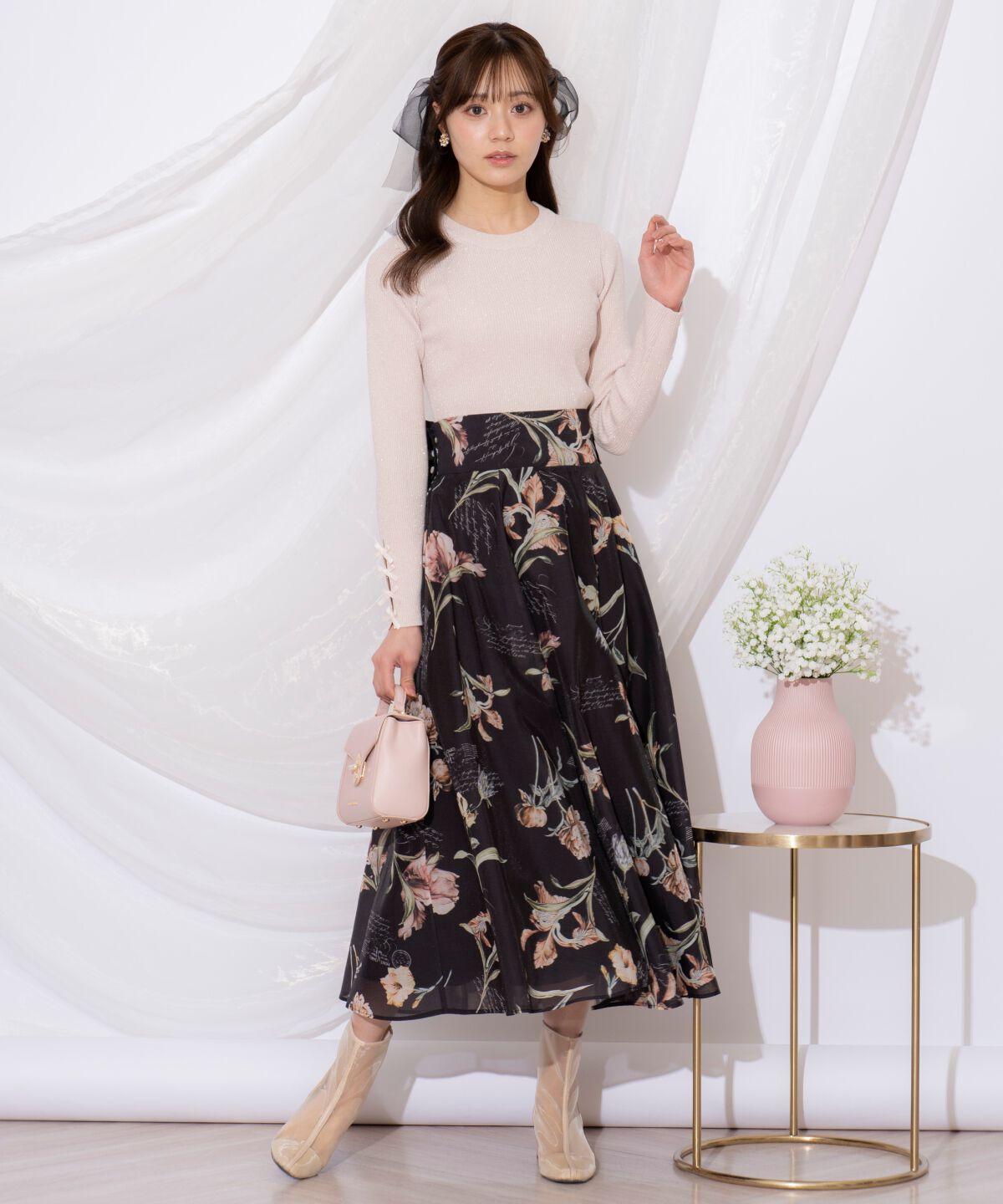 WILLSELECTION「袖リボンボトルネックニット」|ニット・セーター|