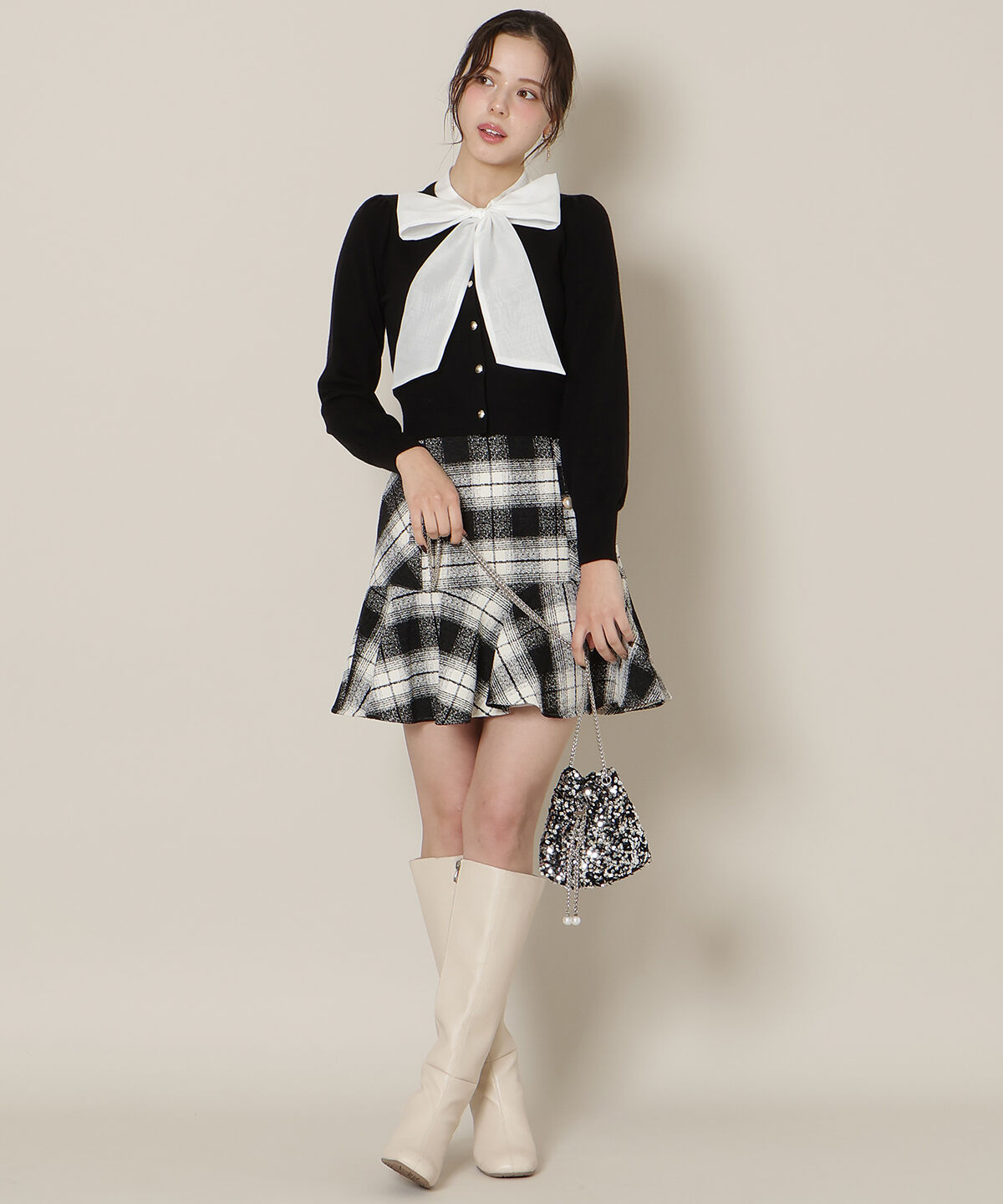 WILLSELECTION「リボンタイニットトップス」|ニット・セーター|