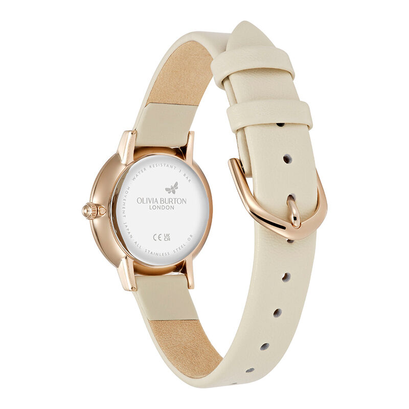 OLIVIA BURTON 「〈OLIVIA BURTON(ｵﾘﾋﾞｱﾊﾞｰﾄﾝ)〉ｼｸﾞﾈﾁｬｰ 28mm ｱﾌﾞｽﾄﾗｸﾄ ﾌﾛｰﾗﾙ ｸﾘｰﾑﾚｻﾞｰ」|腕時計|