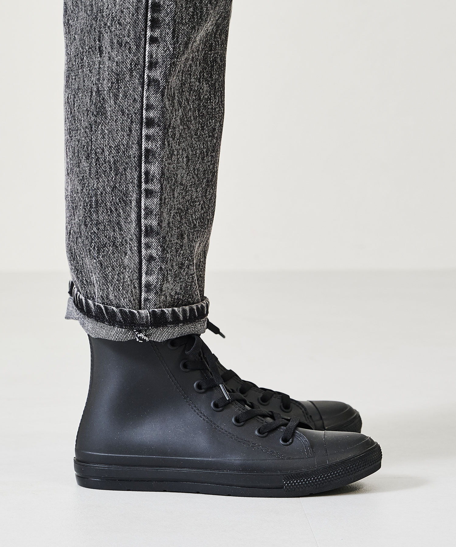 ORiental TRaffic「【防水】 ハイカット レインスニーカー /R-0016  晴雨兼用 ハイカットスニーカー 柔らかい」|スニーカー|