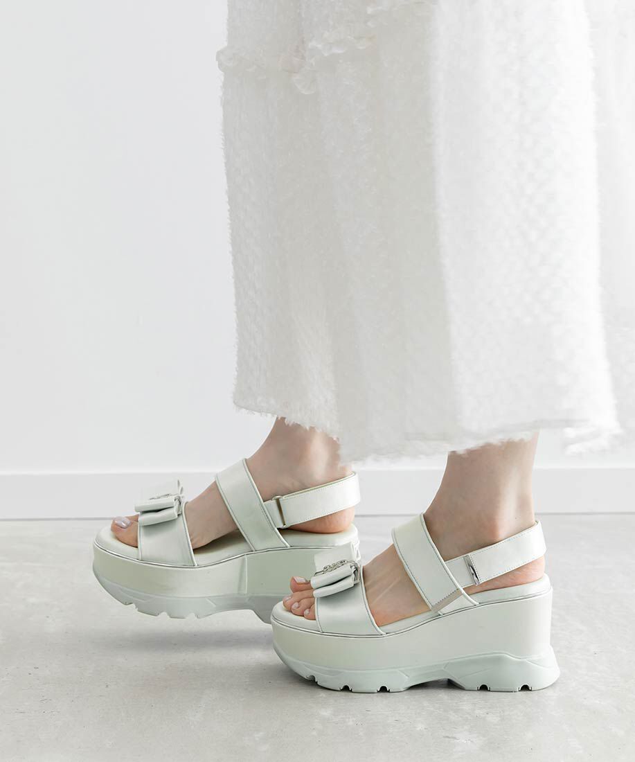  「モノグラムリボンボリュームスポーツサンダル」|サンダル|