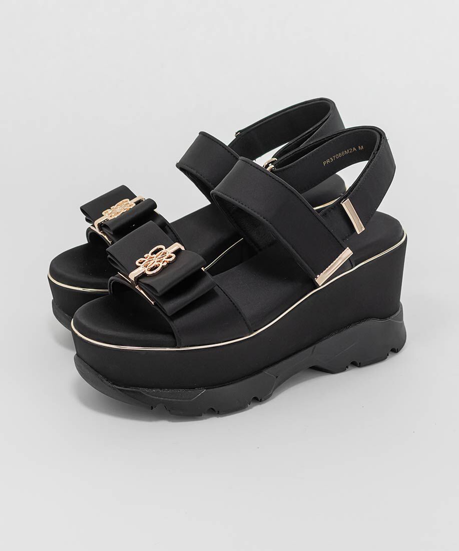  「モノグラムリボンボリュームスポーツサンダル」|サンダル|