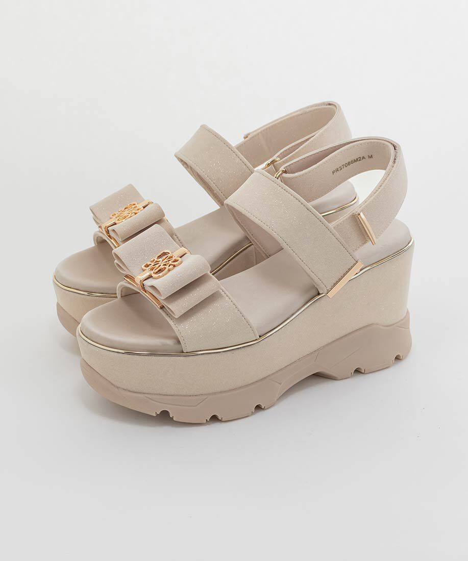  「モノグラムリボンボリュームスポーツサンダル」|サンダル|