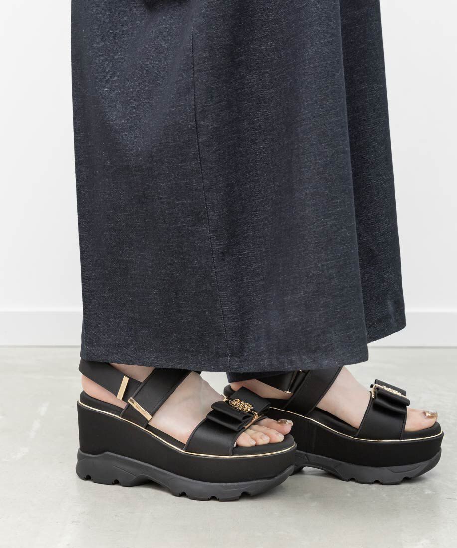  「モノグラムリボンボリュームスポーツサンダル」|サンダル|