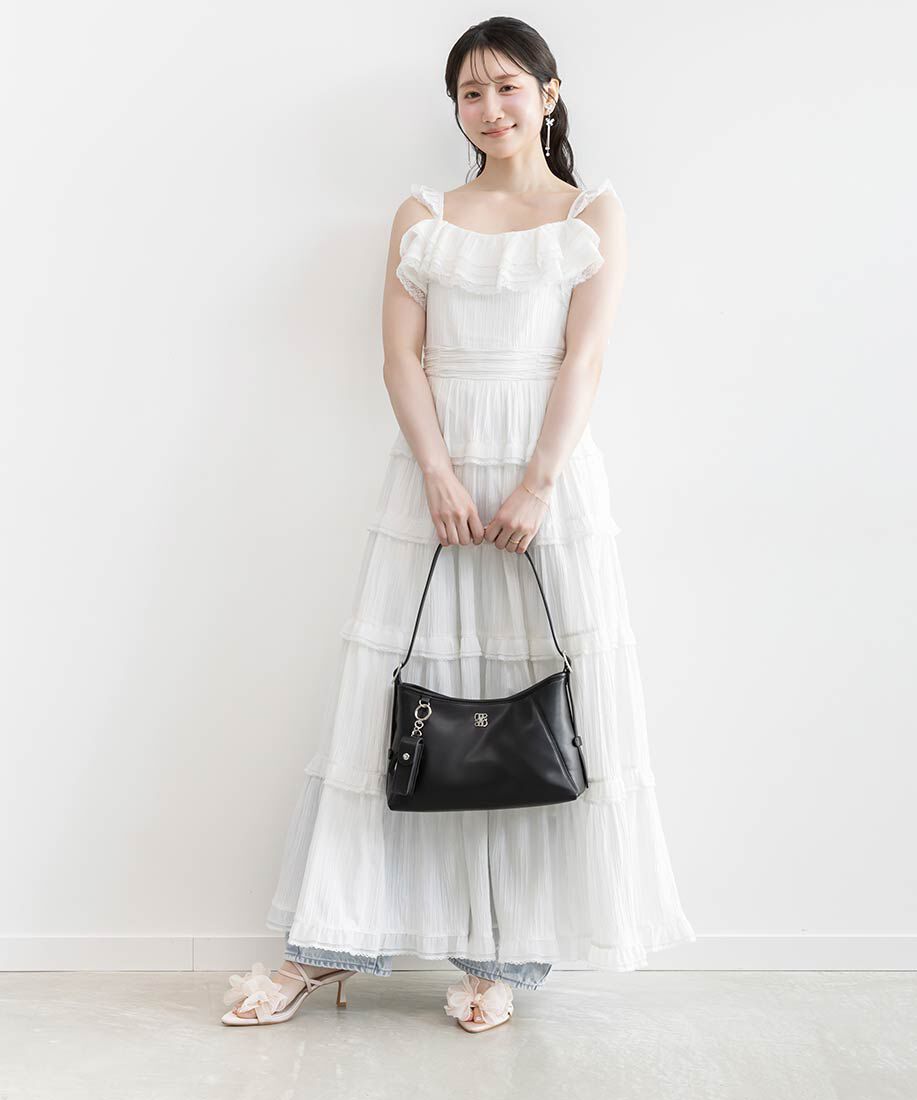  「シフォンリボンミュールサンダル」|パンプス|