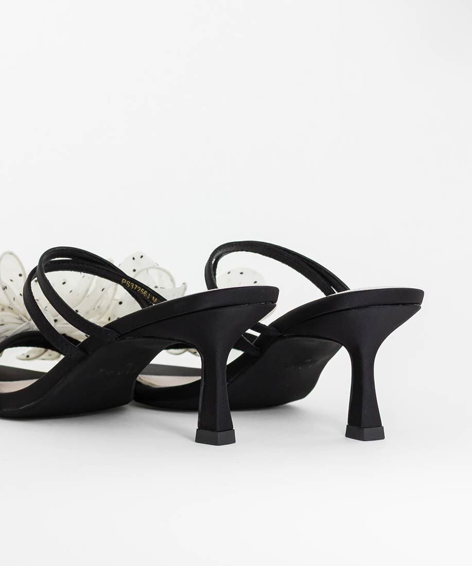  「シフォンリボンミュールサンダル」|パンプス|