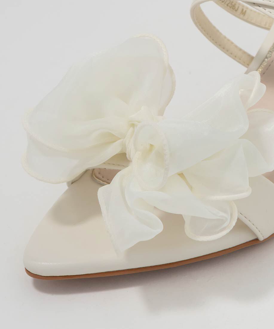  「シフォンリボンミュールサンダル」|パンプス|