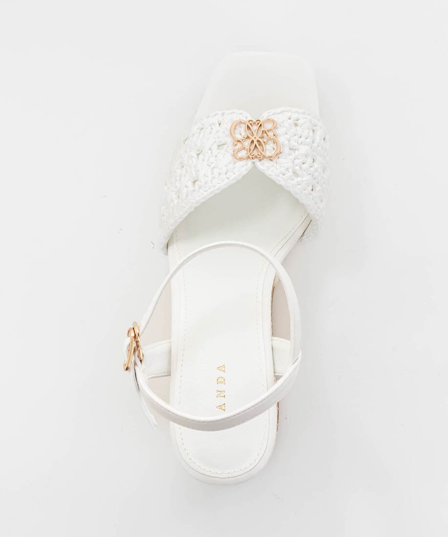  「モノグラムパーツウェッジソールサンダル」|サンダル|