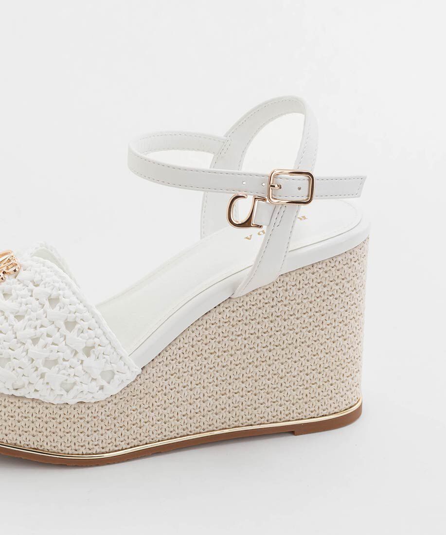  「モノグラムパーツウェッジソールサンダル」|サンダル|