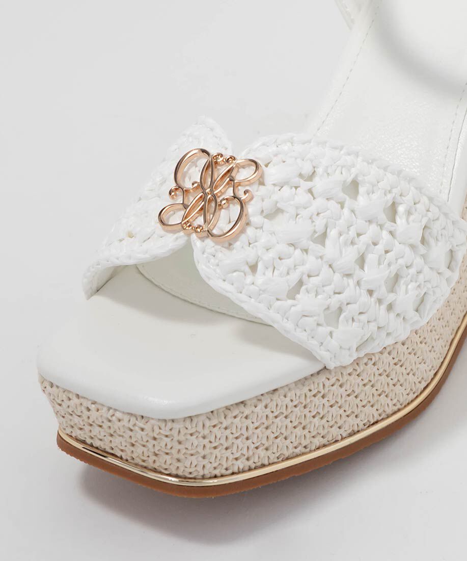  「モノグラムパーツウェッジソールサンダル」|サンダル|