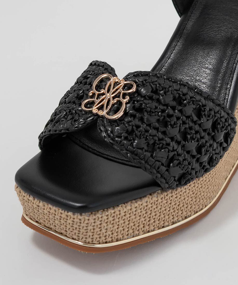  「モノグラムパーツウェッジソールサンダル」|サンダル|