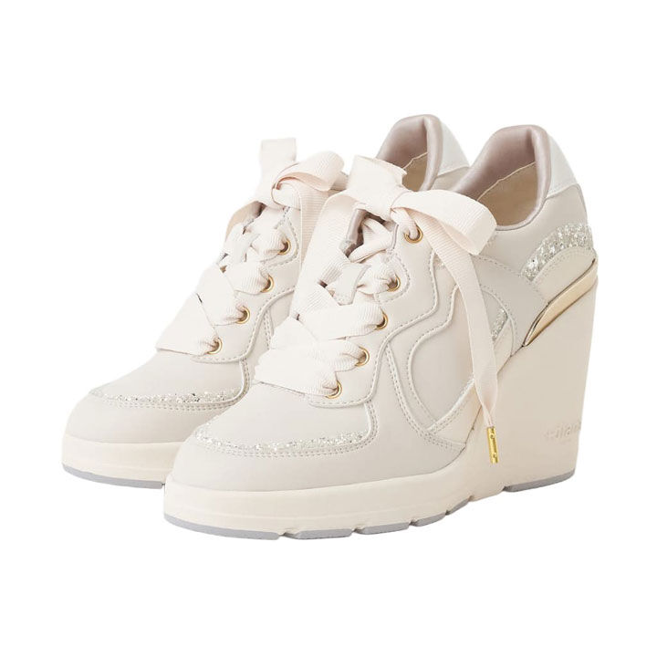 プラスダイアナ「ウェッジソールスニーカー　HE49518」|スニーカー|アイボリー