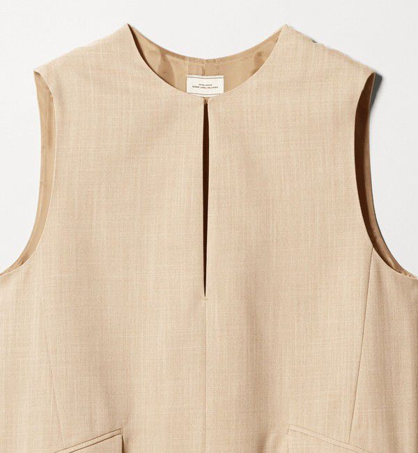 UNITED ARROWS green label relaxing「［size SHORTあり］リネンライク キーネック ジャンパースカート」|ジャンパースカート|