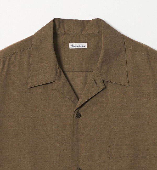 STEVEN ALAN「＜Steven Alan＞ コットン/ウール ボイル オープンカラー シャツ BOX」|シャツ・ブラウス|