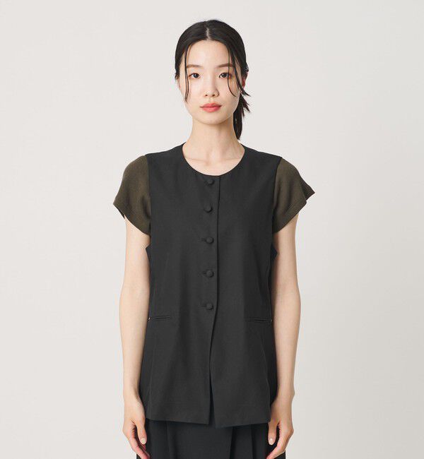 BEAUTY&YOUTH UNITED ARROWS「セルロースナイロンオックス クルーネック ベスト」|ベスト・ジレ|