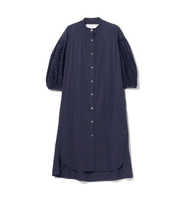 Demi-Luxe BEAMS 「【別注】TICCA / レース パフスリーブワンピース」|ワンピース|別注NAVY