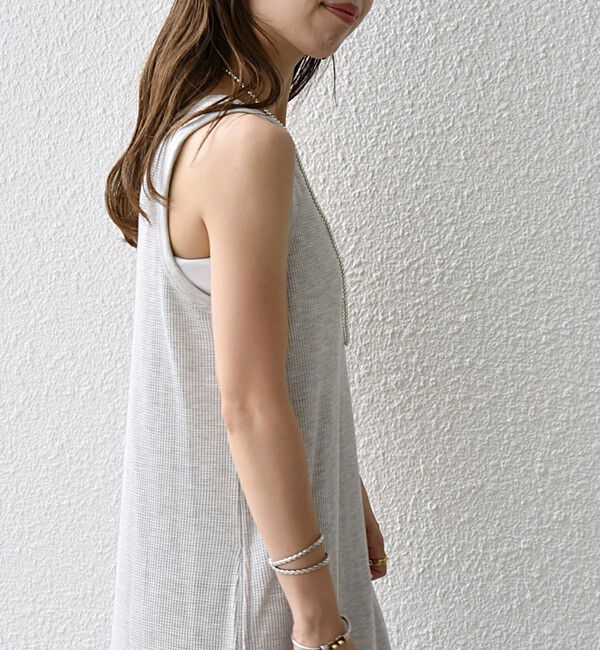 SHIPS any「SHIPS any:〈洗濯機可能〉ワッフル タンク ロング ワンピース」|ワンピース|