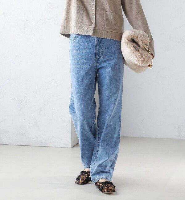 SHIPS for women「〈洗濯機可能〉ストレート フィット デニム パンツ」|デニム|