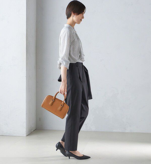 SHIPS for women「〈手洗い可能〉ツイル ストレッチ パンツ（セットアップ対応）」|スラックス|