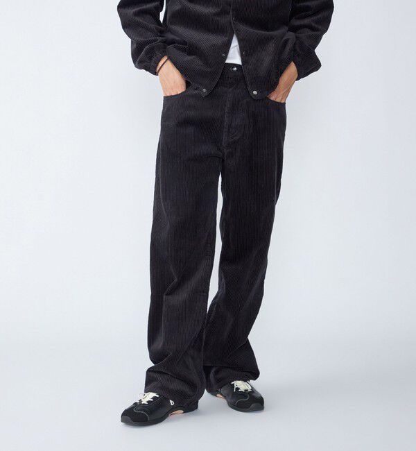 SHIPS「City Ambient Products:〈手洗い可能〉コーデュロイ バギー ストレート パンツ」|その他|ブラック
