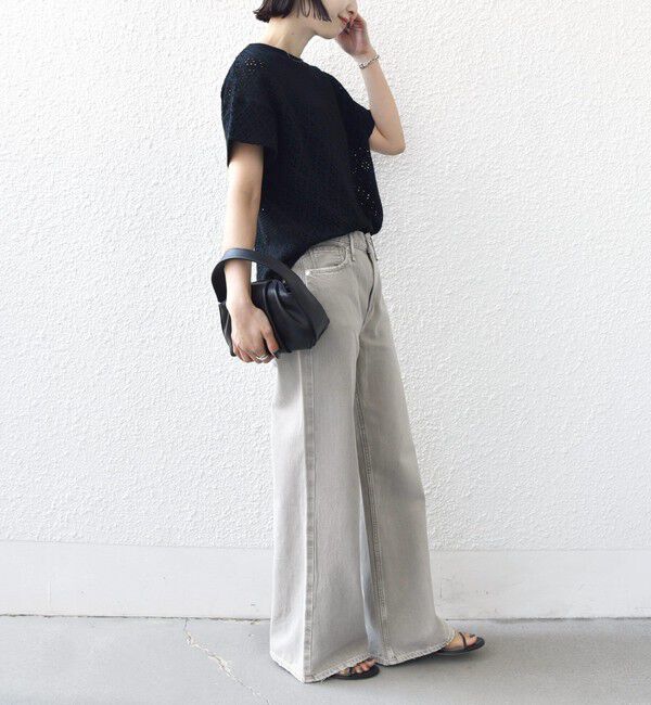 SHIPS for women「《一部追加予約》〈手洗い可能〉アイレット ショート スリーブ プルオーバー」|Tシャツ・カットソー|