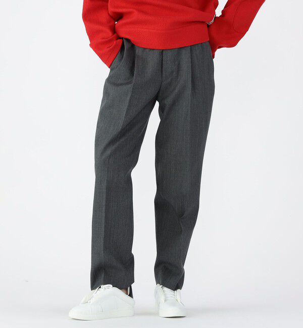 CABaN「CABaN ウールギャバジン 1タックテーパードパンツ」|チノ|