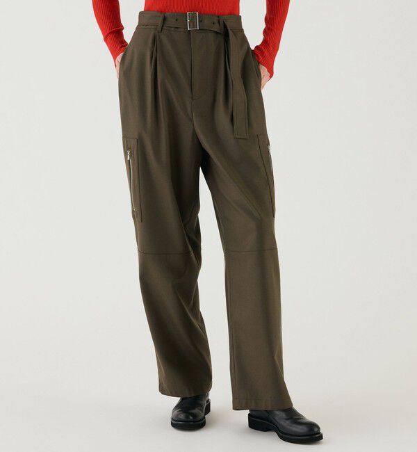 GALERIE VIE「ライトフラノストレッチ  アウトポケットカーゴパンツ」|カーゴ|