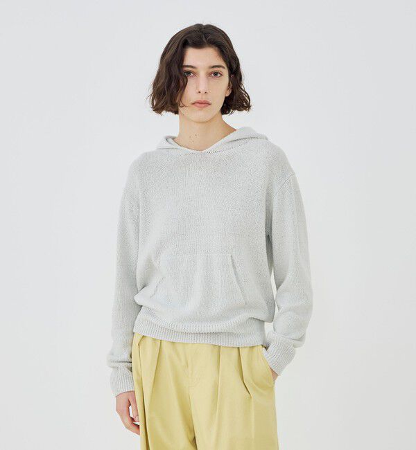 GALERIE VIE「シルク フーデッドプルオーバー」|パーカー|