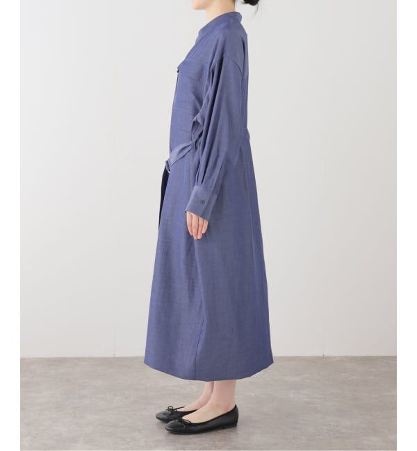 IENA「2WAY シャンブレー ワークワンピース」|ワンピース|