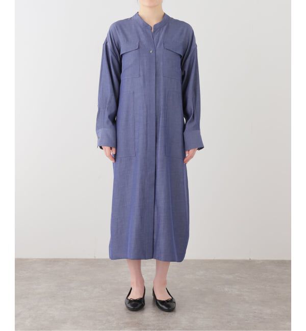 IENA「2WAY シャンブレー ワークワンピース」|ワンピース|