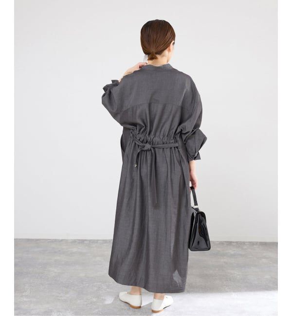 IENA「2WAY シャンブレー ワークワンピース」|ワンピース|