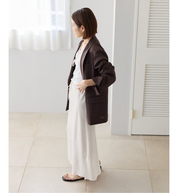 IENA「《追加》アンティークサテン イージースカート」|スカート|