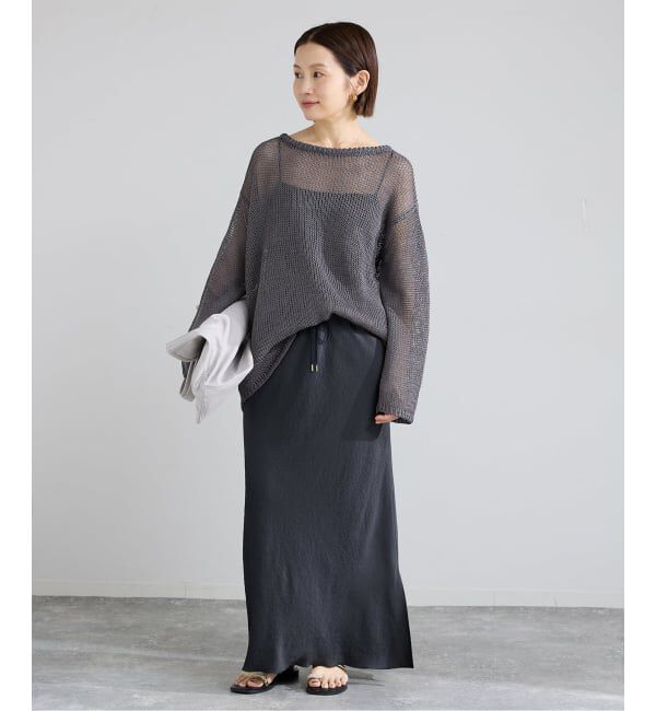 IENA「《追加》アンティークサテン イージースカート」|スカート|