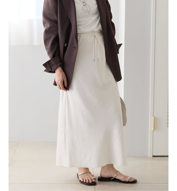 IENA「《追加》アンティークサテン イージースカート」|スカート|