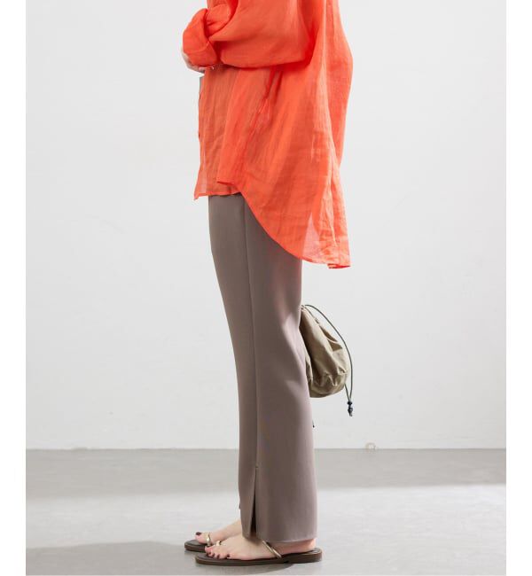 IENA「ダブルクロススリットパンツ」|スラックス|