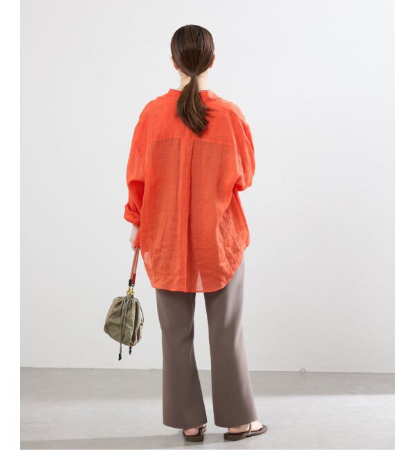 IENA「ダブルクロススリットパンツ」|スラックス|