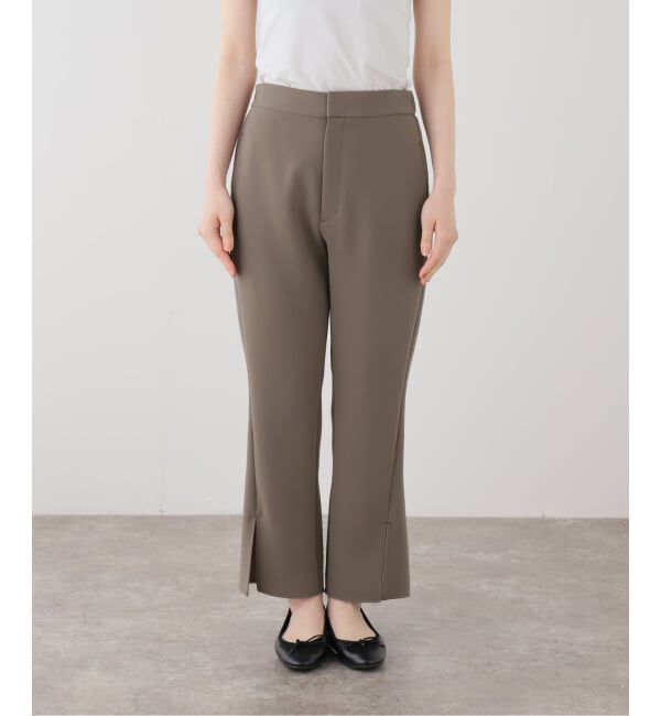 IENA「ダブルクロススリットパンツ」|スラックス|