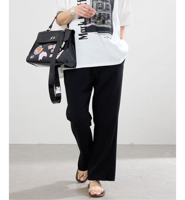 IENA「ダブルクロススリットパンツ」|スラックス|