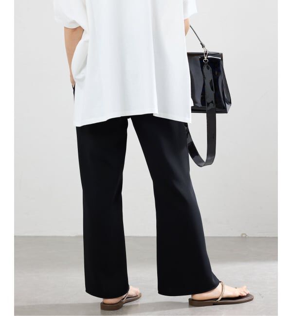 IENA「ダブルクロススリットパンツ」|スラックス|