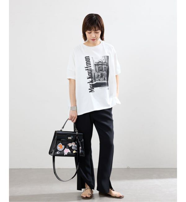 IENA「ダブルクロススリットパンツ」|スラックス|